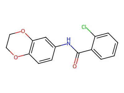 2-chloro-N-(2,3-dihydro-1,4-benzodioxin-6-yl)benzamide structure