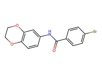 4-bromo-N-(2,3-dihydro-1,4-benzodioxin-6-yl)benzamide structure