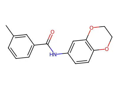 N-(2,3-dihydro-1,4-benzodioxin-6-yl)-3-methylbenzamide structure