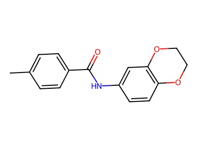 N-(2,3-dihydro-1,4-benzodioxin-6-yl)-4-methylbenzamide structure