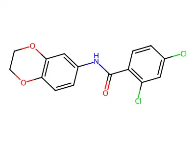 2,4-dichloro-N-(2,3-dihydro-1,4-benzodioxin-6-yl)benzamide structure