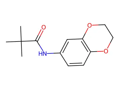 N-(2,3-dihydro-1,4-benzodioxin-6-yl)-2,2-dimethylpropanamide structure