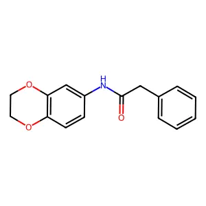 N-(2,3-dihydro-1,4-benzodioxin-6-yl)-2-phenylacetamide structure