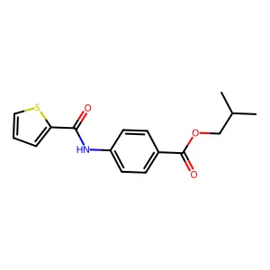 Isobutyl 4-(thiophene-2-carboxamido)benzoate structure