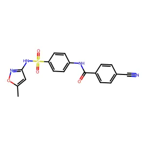 4-cyano-N-(4-(N-(5-methylisoxazol-3-yl)sulfamoyl)phenyl)benzamide structure
