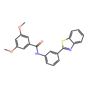 N-[3-(1,3-benzothiazol-2-yl)phenyl]-3,5-dimethoxybenzamide structure