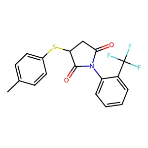 3-[(4-Methylphenyl)thio]-1-[2-(trifluoromethyl)phenyl]-2,5-pyrrolidinedione structure