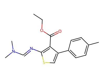 ethyl 2-(dimethylaminomethylideneamino)-4-(4-methylphenyl)thiophene-3-carboxylate structure