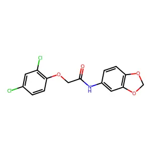 N-(1,3-benzodioxol-5-yl)-2-(2,4-dichlorophenoxy)acetamide structure