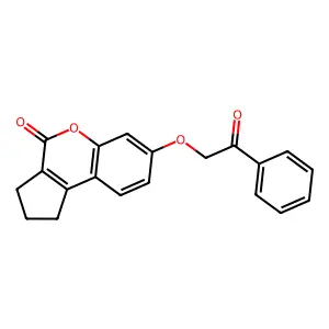 7-(2-Oxo-2-phenylethoxy)-2,3-dihydrocyclopenta[c]chromen-4(1H)-one structure