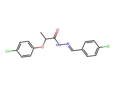 N'-(4-chlorobenzylidene)-2-(4-chlorophenoxy)propanohydrazide structure