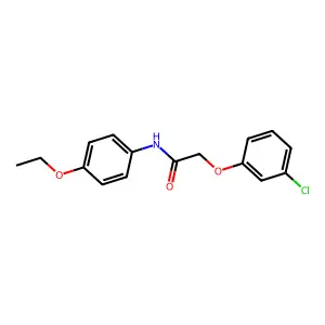 2-(3-chlorophenoxy)-N-(4-ethoxyphenyl)acetamide structure
