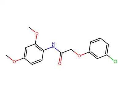 2-(3-chlorophenoxy)-N-(2,4-dimethoxyphenyl)acetamide structure