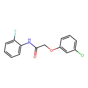 2-(3-chlorophenoxy)-N-(2-fluorophenyl)acetamide structure