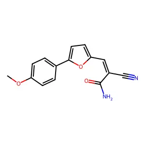 (E)-2-cyano-3-(5-(4-methoxyphenyl)furan-2-yl)acrylamide structure