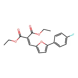 Diethyl 2-((5-(4-fluorophenyl)furan-2-yl)methylene)malonate structure