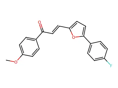 (E)-3-(5-(4-fluorophenyl)furan-2-yl)-1-(4-methoxyphenyl)prop-2-en-1-one structure