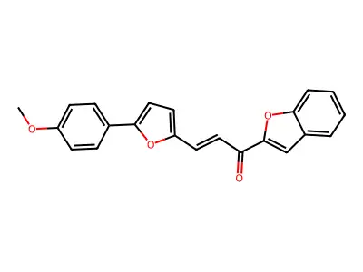 (2E)-1-(1-benzofuran-2-yl)-3-[5-(4-methoxyphenyl)-2-furyl]prop-2-en-1-one structure