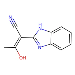 2-(2,3-dihydro-1H-1,3-benzodiazol-2-ylidene)-3-oxobutanenitrile structure