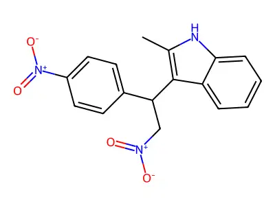 2-methyl-3-[2-nitro-1-(4-nitrophenyl)ethyl]-1H-indole structure