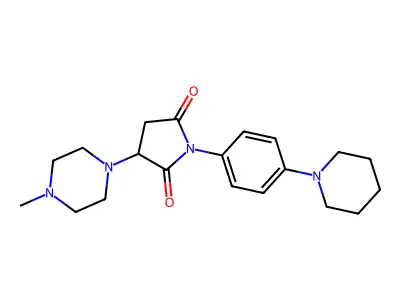 3-(4-Methylpiperazin-1-yl)-1-(4-(piperidin-1-yl)phenyl)pyrrolidine-2,5-dione structure