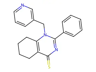 2-Phenyl-1-(3-pyridylmethyl)-1,5,6,7,8-pentahydroquinazoline-4-thione structure