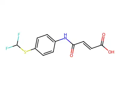 (2E)-4-({4-[(difluoromethyl)sulfanyl]phenyl}amino)-4-oxobut-2-enoic acid structure