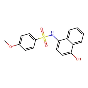 N-(4-hydroxy-1-naphthyl)-4-methoxybenzenesulfonamide structure