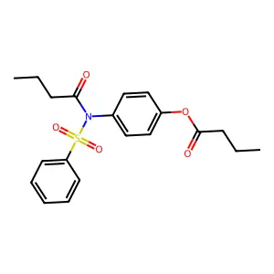 4-[N-(Benzenesulfonyl)butanamido]phenyl butanoate structure