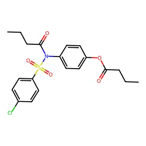 [4-[Butanoyl-(4-chlorophenyl)sulfonylamino]phenyl] butanoate structure