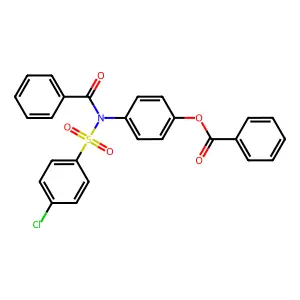 4-{Benzoyl[(4-chlorophenyl)sulfonyl]amino}phenyl benzoate structure