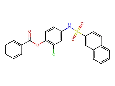 2-Chloro-4-(naphthalene-2-sulfonamido)phenyl benzoate structure