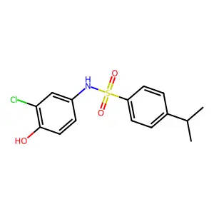 N-(3-chloro-4-hydroxyphenyl)-4-isopropylbenzenesulfonamide structure