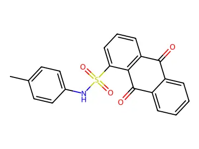 9,10-dioxo-N-(p-tolyl)-9,10-dihydroanthracene-1-sulfonamide structure