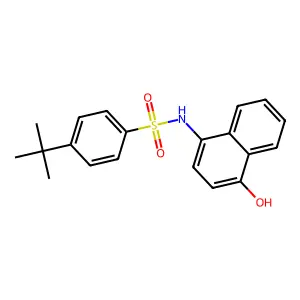 4-tert-butyl-N-(4-hydroxynaphthalen-1-yl)benzenesulfonamide structure