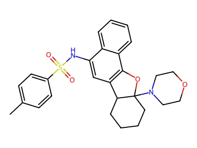 4-methyl-N-[16-(morpholin-4-yl)-17-oxatetracyclo[8.7.0.0^{2,7}.0^{11,16}]heptadeca-1(10),2(7),3,5,8-pentaen-8-yl]benzene-1-sulfonamide structure
