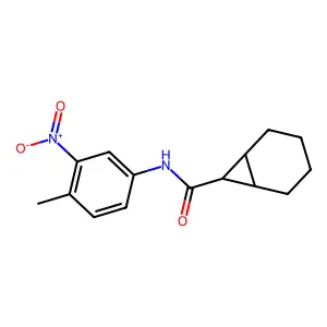 N-(4-Methyl-3-nitrophenyl)bicyclo[4.1.0]heptane-7-carboxamide structure