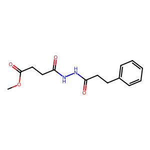 Methyl 4-oxo-4-[2-(3-phenylpropanoyl)hydrazino]butanoate structure