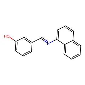 3-[(E)-(naphthalen-1-ylimino)methyl]phenol structure