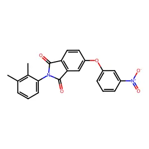2-(2,3-Dimethylphenyl)-5-(3-nitrophenoxy)isoindole-1,3-dione structure