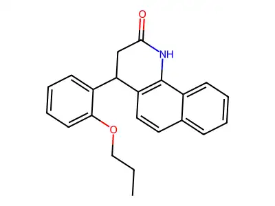 4-(2-propoxyphenyl)-3,4-dihydrobenzo[h]quinolin-2(1H)-one structure