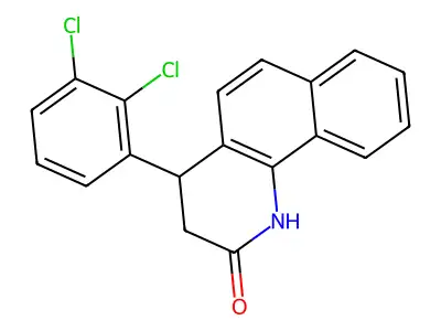 4-(2,3-dichlorophenyl)-3,4-dihydrobenzo[h]quinolin-2(1H)-one structure
