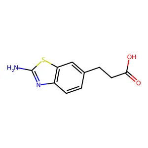 3-(2-Amino-1,3-benzothiazol-6-yl)propanoic acid structure