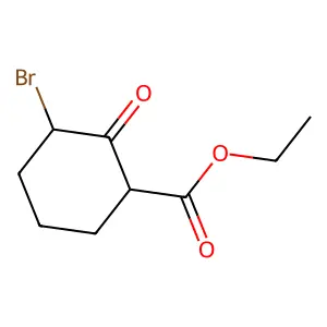 Ethyl 3-bromo-2-oxocyclohexanecarboxylate structure