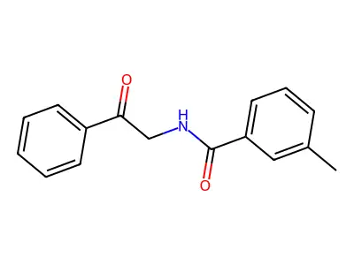 3-methyl-N-phenacylbenzamide structure