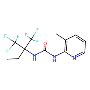 1-(3-Methylpyridin-2-yl)-3-[1,1,1-trifluoro-2-(trifluoromethyl)butan-2-yl]urea structure
