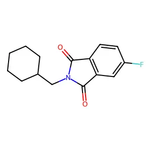 2-(cyclohexylmethyl)-5-fluoro-1H-isoindole-1,3(2H)-dione structure