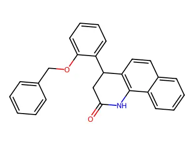 4-[2-(benzyloxy)phenyl]-3,4-dihydrobenzo[h]quinolin-2(1H)-one structure