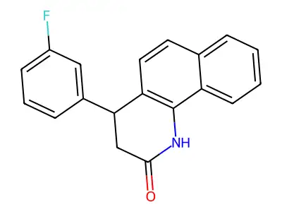 4-(3-fluorophenyl)-3,4-dihydrobenzo[h]quinolin-2(1H)-one structure