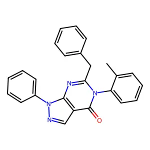 6-Benzyl-5-(2-methylphenyl)-1-phenylpyrazolo[3,4-d]pyrimidin-4-one structure